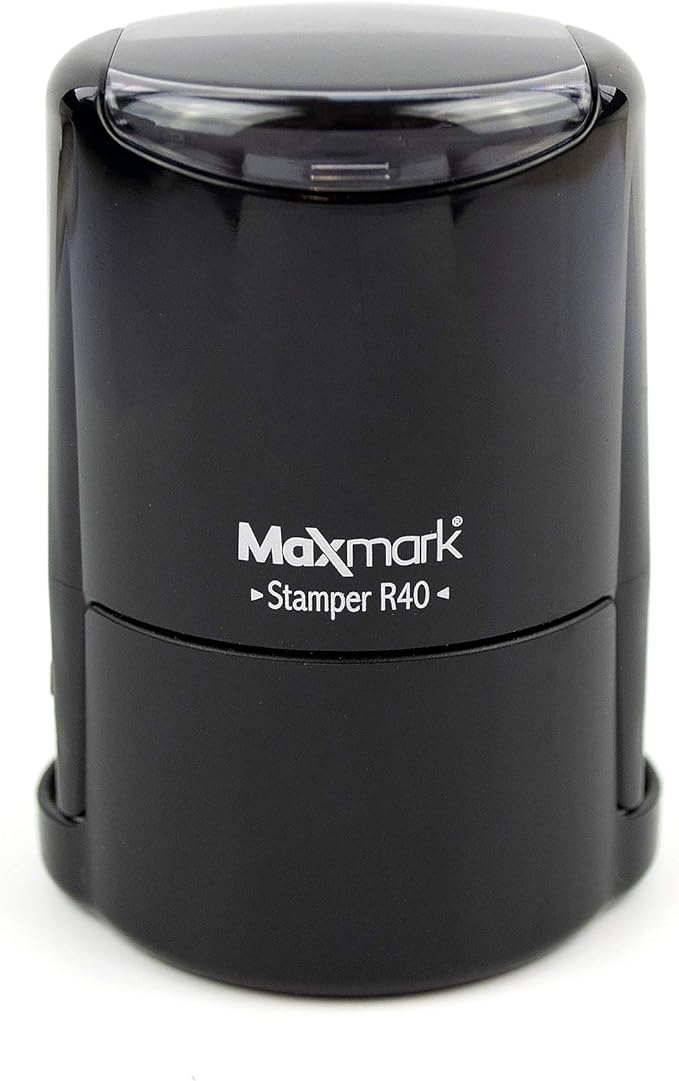Round Notary Stamp for State of Virginia- Self Inking Stamp - Top Brand Unit with Bottom Locking Cover for Longer Lasting Stamp - 5 Year Warranty