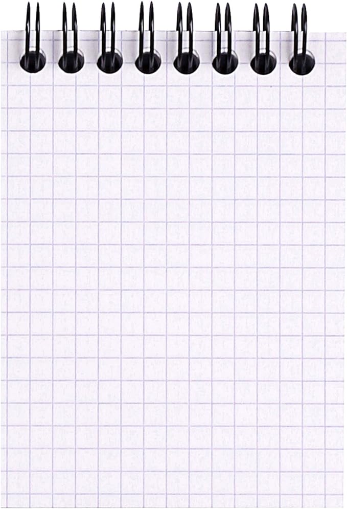 RHODIA 115009C - Spiral Notebook (Full Bound) Black - A7 - Small Squares - 80 Detachable Sheets - 80G Clairefontaine Paper - Soft and Resistant Coated Card Cover - Classic