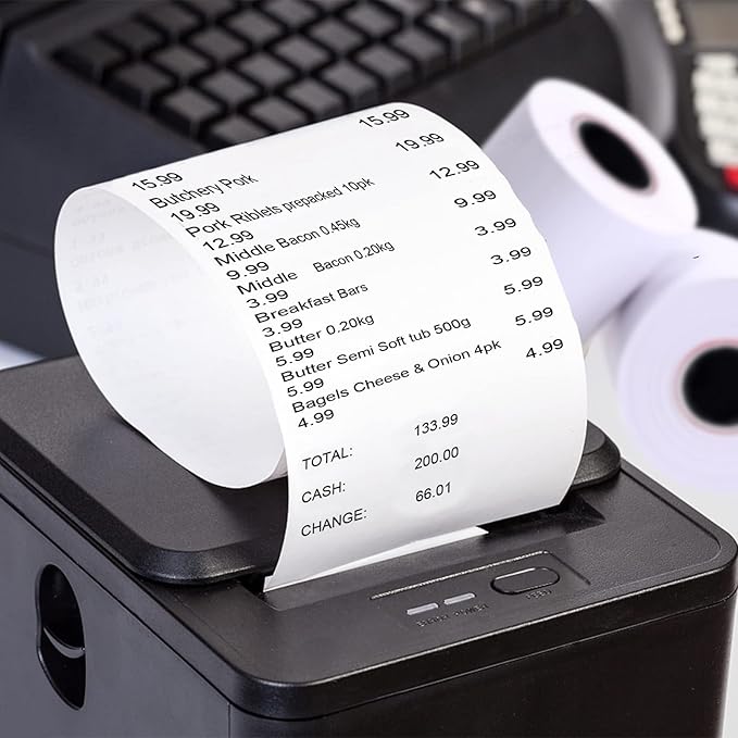 20 Rolls Thermal Paper 3 1/8 x 230ft Pos Receipt Paper, Cash Register Roll TM-T88 T-20 T-90 SRP-350 370