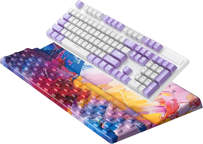 Ospelelf Keyboard Wrist Rest Comfortable Ergonomic Keyboard Stand Riser Holder Pad for Office Home