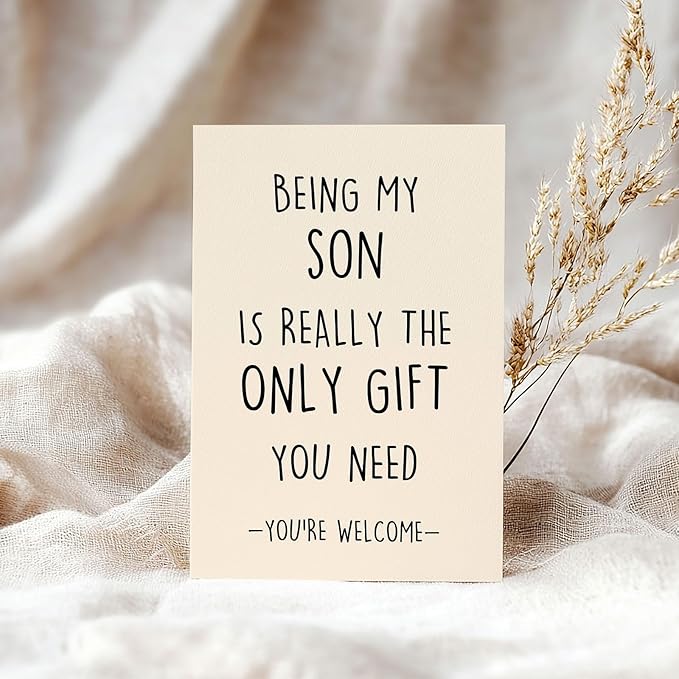 Funny Birthday Card for Son, Son Birthday Card, To My Son,Birthday Gifts for Son from Dad Mom, Happy Birthday Son Card, Gifts for Adult Son Gift Ideas, Birthday Card Son Adult