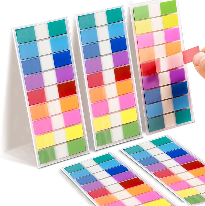 Golcellia 900 Pcs, Transparent Sticky Notes ,Page Markers, Book ,Pop Up Index Tabs,Label,Flags Stickers