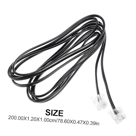 SHOWERORO 10Pcs Meters Flat Telephone Wire Core Port Cable for Telephone Connection and Extension Landline Accessory