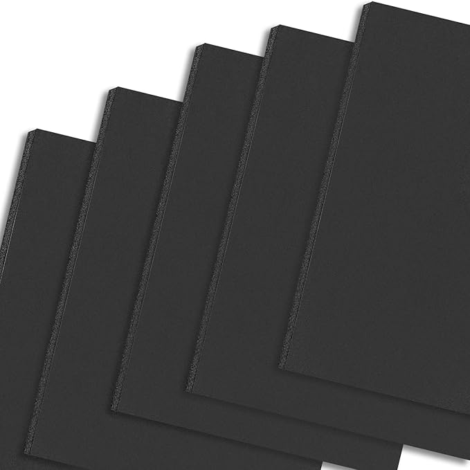 Mat Board Center, Pack of 10 Acid-Free Foam Boards, 11x14 inch Black Foam Boards, 3/16" Thick