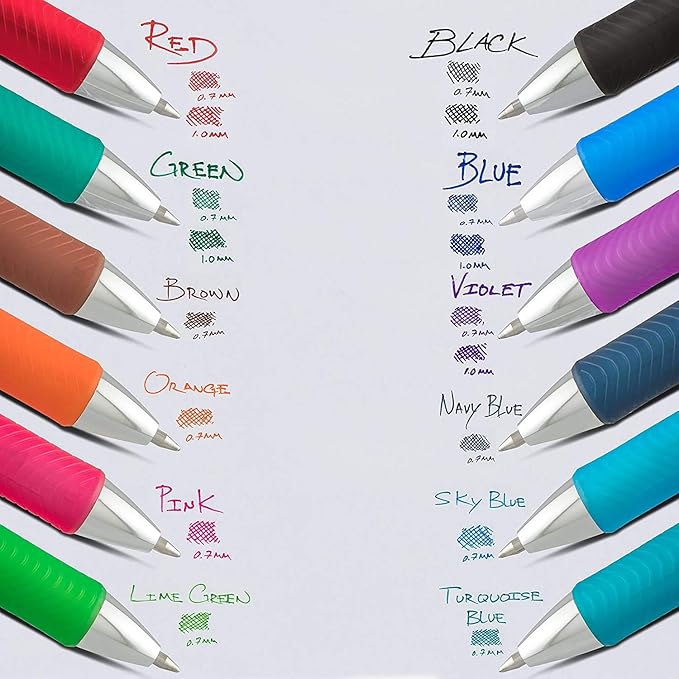 Pentel Refill Ink for BL57/BL77 EnerGel Liquid Gel Pen, 0.7mm, Metal Tip, Green Ink, Box of 12 (LR7-D-12)