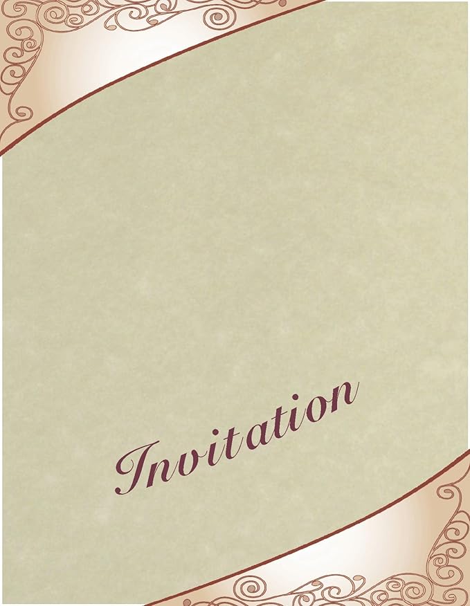 100 Natural Parchment 65lb Cover Paper Sheets 5.5" X 8.5" (5.5X8.5 Inches) Half Letter | Statement Size - Printable Old Parchment Semblance
