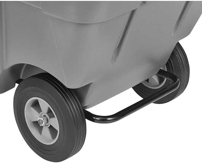 Global Industrial Standard Duty Plastic Tilt Truck 1/2 Cubic Yard Capacity 850 Lb. Capacity, Gray, Cart for Construction Commercial Industrial Transportation