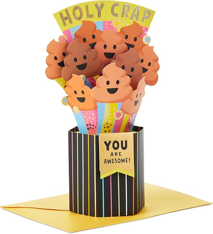 Hallmark Paper Wonder Shoebox Pop Up Card (Holy Crap, You are Awesome) for Birthday, Congratulations, Graduation, All Occasion