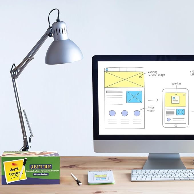 25 Pcs Black Magnetic Dry Erase Markers with Eraser Cap, White Board Mini Dry Erase Markers Bulk, Fine Point Tip Student White Board Markers for Teachers Office School Supplies