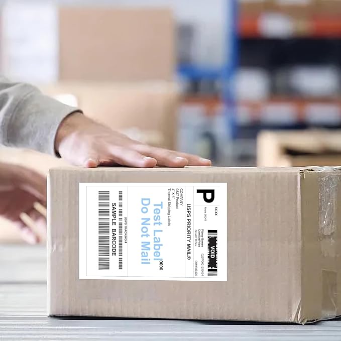 9527 Product 4x6 Blank Direct Thermal Shipping Labels for Zebra 2844 Zp-450 Zp-500 Zp-505,250 Labels/Roll,Total 80 Rolls