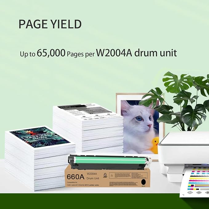 660A Drum Unit Black W2004A Imaging Unit Replacement for Color Enterprise M751n M751dn M856dn M856x MFP M776dn Flow MFP M776z M776zs Printer(1-Pack)
