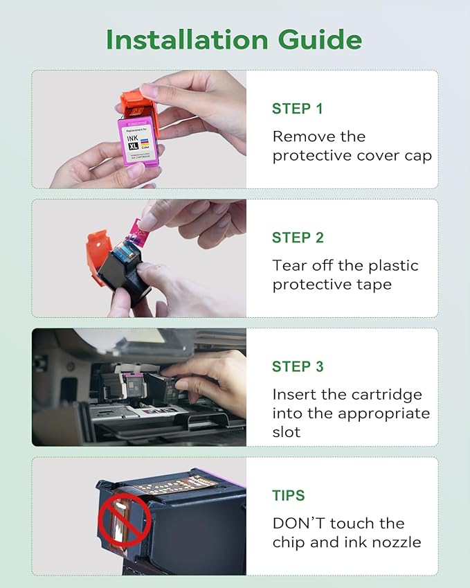 67XL Ink Cartridges Black Color Combo Pack Replacement for HP Ink 67 HP67XL 67 XL Compatible with DeskJet 2755e 2700 2700e 4155e 4100 Envy 6000 6055e 6455e Printer