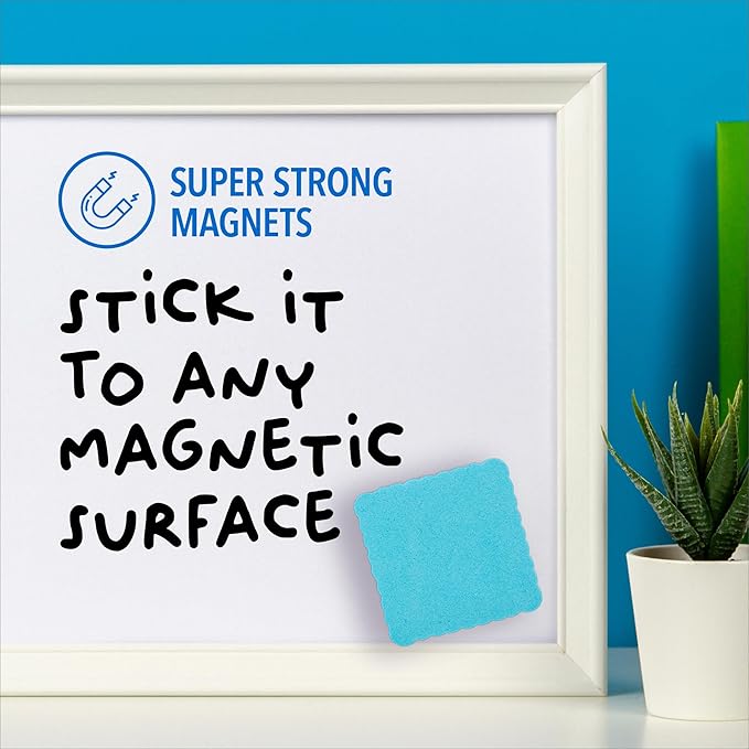 IMPRESA 24-Pack of Premium Magnetic Dry Erase Erasers/Dry Erasers - 2" x 2" - Whiteboard Erasers for Classroom, Home and Office