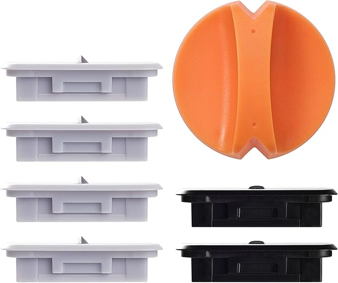 6-Pack Trimmer Replacement Blades for Fiskars Paper Trimmer, Replacement Blade for All Series of Fiskars/Portable&Precision Trimmer,Arts and Crafts,4 Cutting&2 Scoring Blades,a Slider,Orange