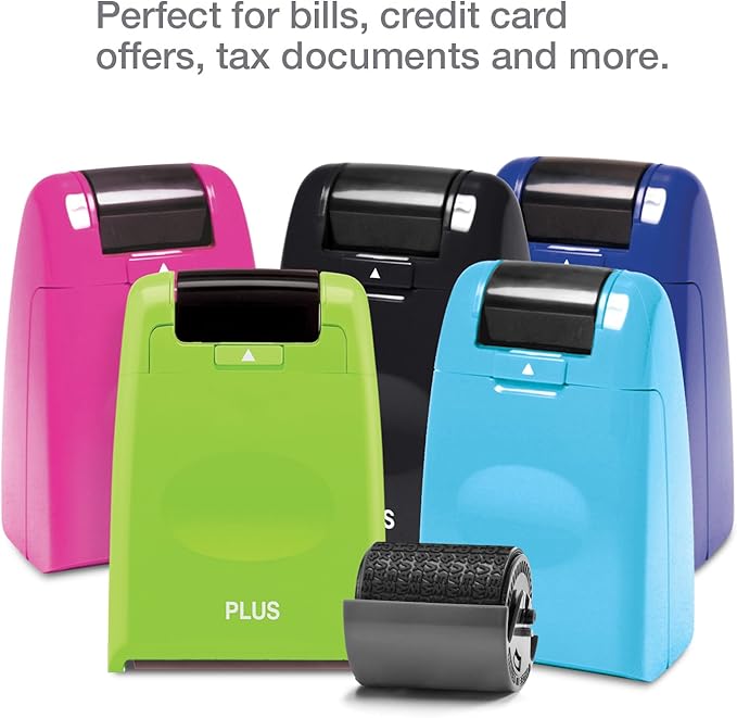 Plus Guard Your ID Roller Stamp, Pink