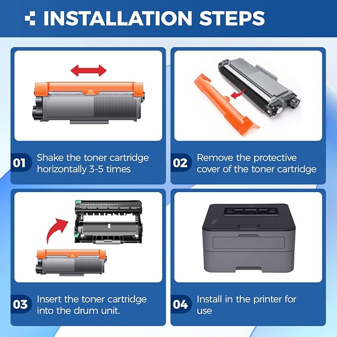 TN660 Black Toner Cartridge 2-Pack Replacement Compatible for Brother TN-660 TN630 Toner HL-L2380DW HL-L2320D HL-L2340DW DCP-L2540DW MFC-L2700DW MFC-L2720DW HL-L2300D HL-L2360DW DCP-L2520DW Printer