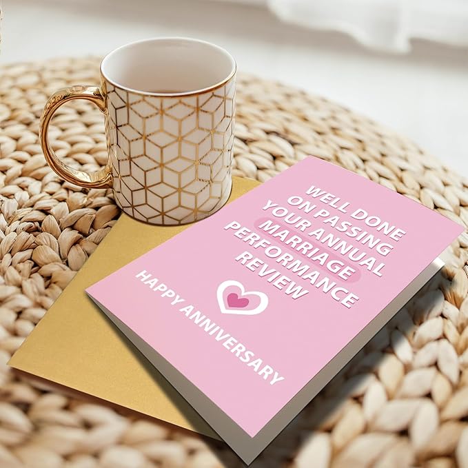 Funny Anniversary Card for Couple, Humor Anniversary Card for Husband Wife, Happy Anniversary Card from Boyfriend Girlfriend