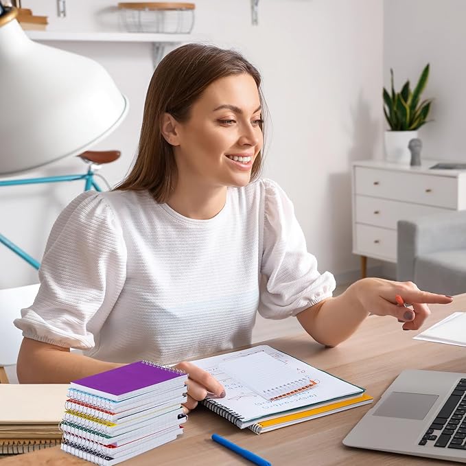 72 Pcs Small Pocket Notebooks 3 x 5 Inch Mini Memo Spiral Notepads Top Bound College Ruled Lined Note Pads for Back School Office Journaling Noting, 75 Sheets/Pad (Rainbow)