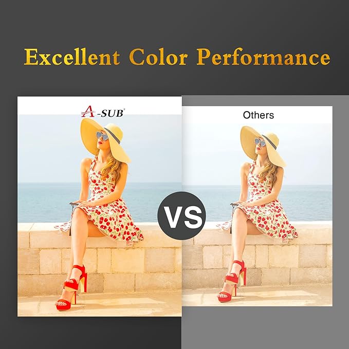 A-SUB Premium Photo Paper Luster 8.5x11 Inch 66lb for Inkjet Printers 50 Sheets, Single Sided