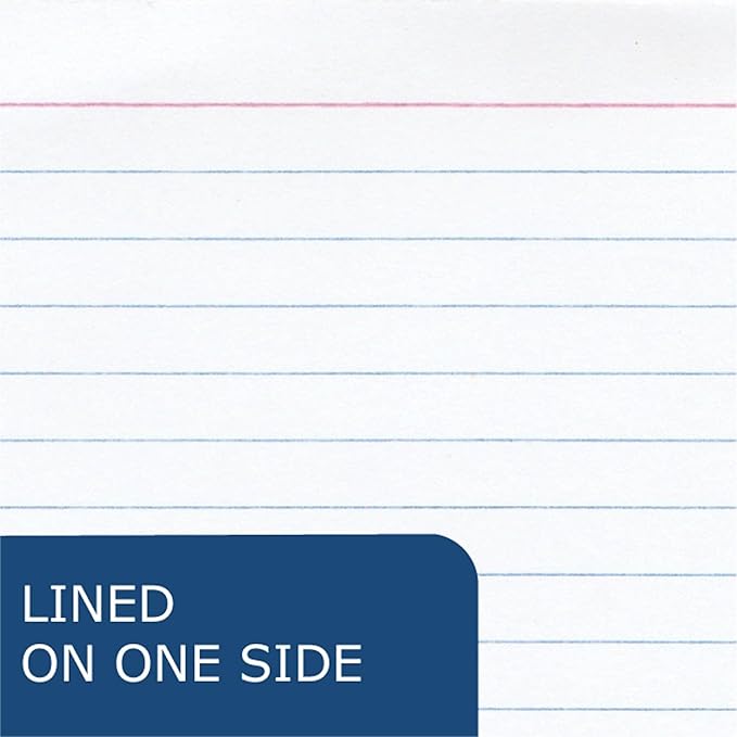 Roaring Spring 3" x 5" Index Cards, 240 Count, 100 lb. Tag Stock, White Cards are Ruled on Front Side only - Blank Back, Cards come in Convenient Tray Holder (Case of 36)