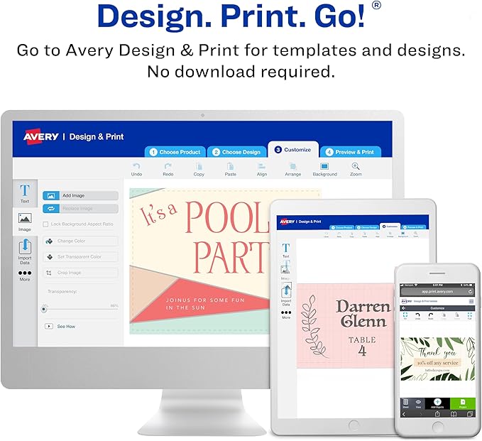 Avery Clean Edge Printable Business Cards with Sure Feed Technology, 2" x 3.5", White, 200 Blank Cards for Laser Printers (5871)