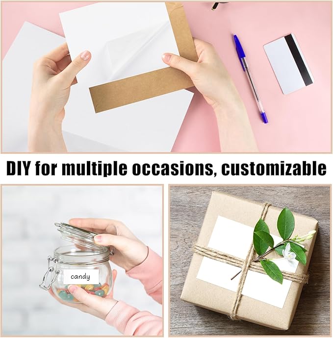 Washi Paper Sticker Paper White Printable Multipurpose Copy Paper Inkjet Printer Compatible Full Sheet Letter Size Labels(30 Pcs,7.2 x 10.1 Inches)
