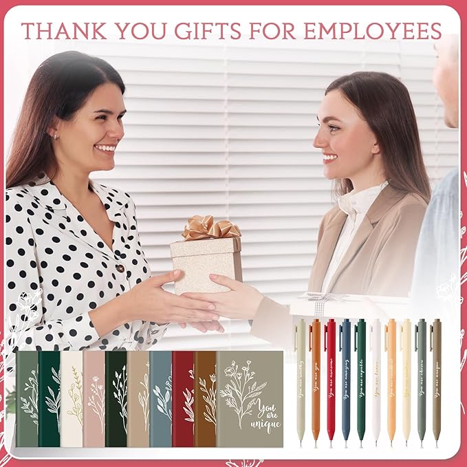 60 Pcs Inspirational Notebooks Motivational Mini Notepads Bulk Aesthetic Mini Notebook with Pen Employees Appreciation Gifts for Social Worker Coworkers Teachers Office (Joyous Colors)