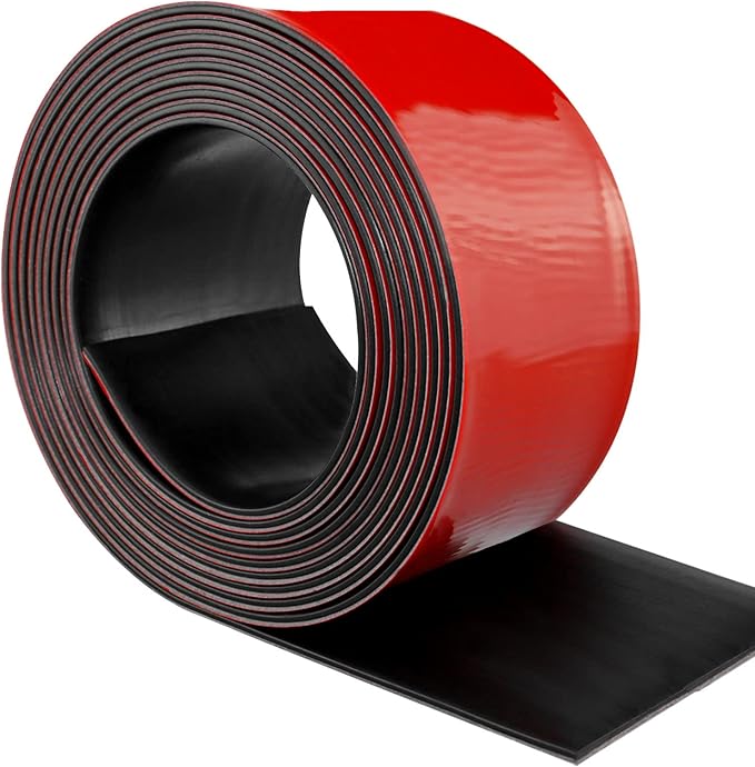 Neoprene Rubber Strips Self Adhesive Solid Rubber Sheets, Rolls & Strips for DIY Gaskets Crafts Pads Seals Warehouse Flooring Rubber Strip with Adhesive Backing (4” Wide x 1/16" Thick x 10' Long)