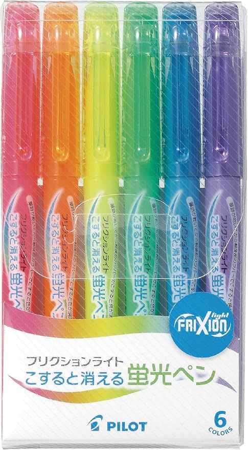 Pilot SFL-60SL-6C Highlighter Frixion Light, 6 Color Set
