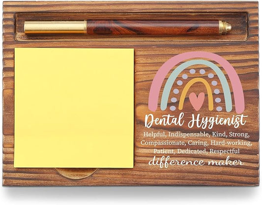 Dental Hygienist Gifts Sticky Note Holder, Thank You Appreciation Gifts for Dentist, Dental Hygienist Assistant Week Gifts Grad Gift Self-Stick Note Pad Holders for Dental Clinic Hospital TZP53