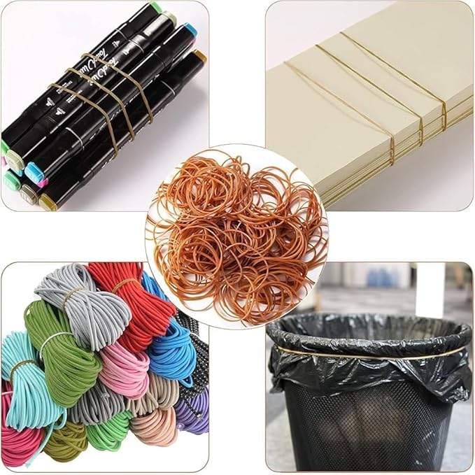 3-1/2" x 1/8'' - Size #33 - Rubber Band Depot - Everyday Rubber Bands, Business Bands - Approximately 205 Per Bag - 1/4 Pound Bag