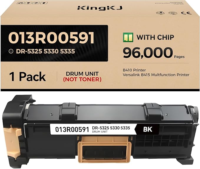 5325 5330 5335 Drum Unit 013R00591 Drum Unit (Not Toner) Black 1-Pack High-Yield Replacement for Xerox 5325 5330 5335 Image-Drum Compatible for Xerox WorkCentre 5325 5330 5335 Laser Printer All-in-One
