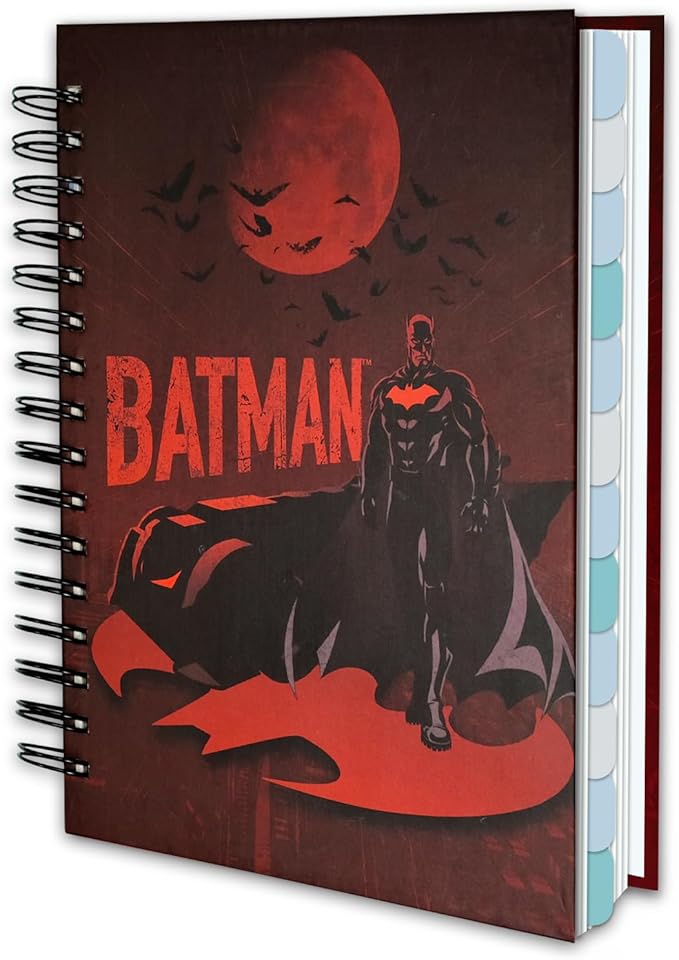 Super Hero Academic Planner, Weekly Monthly Daily Agenda, Custom Date Organizer for Time Management, Spiral Bound Notebook with Colorful Tabs, Datebooks for Reward School Teacher (Red)