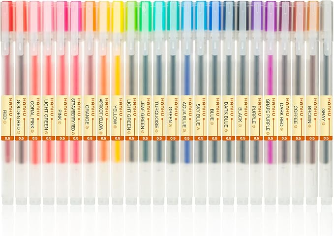 Premium Gel Ink Pen Fine Point Pens Ballpoint Pen 0.5mm for Japanese Office School Stationery Supply24 Packs
