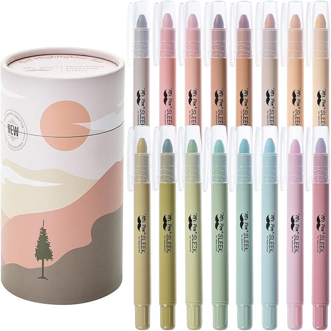 Mr. Pen- Gel Highlighter Set, 16 Pack, Assorted Colors, Bible Highlighters No Bleed Gift Set, No Bleed Highlighters, Bible Highlighter, Gel Highlighters for Bibles