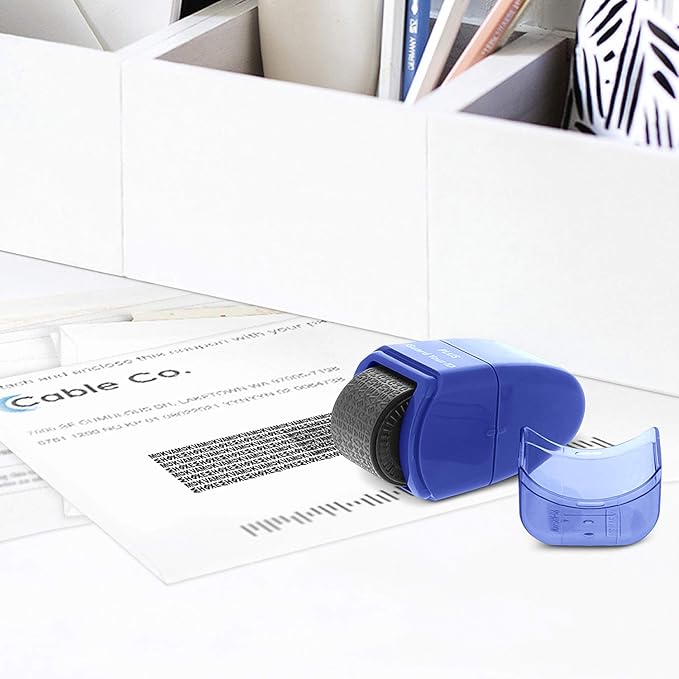 Guard Your ID Roller Identity Security Stamp Roller (Blue) IS-520CM