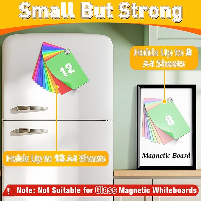 VNDUEEY Refrigerator Magnets, Small Magnets for Fridge 16pcs White Board Magnetic Push Pins Strong Magnetic Clips for Classroom Organization Cute Whiteboard for Kitchen Gadgets 2025 Office Locker