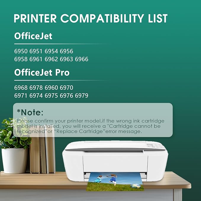 902XL 902 XL Ink Cartridge Compatible for HP 902 XL Ink Cartridges Compatible for HP OfficeJet Pro 6978 6958 6968 6962 OfficeJet 6970 6975 6960 6950 6954 6951 6956 6961 6963 6964 Printer(4PK)