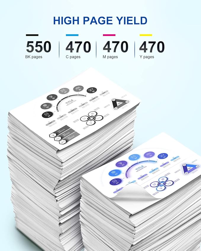 202 202XL Ink Cartridges Remanufactured Compatible for Epson 202 XL 202XL T202XL Combo Pack Work for Epson Expression Home XP-5100 Workforce WF-2860 Printer (1 Black 1 Cyan 1 Magenta 1 Yellow, 4 Pack)