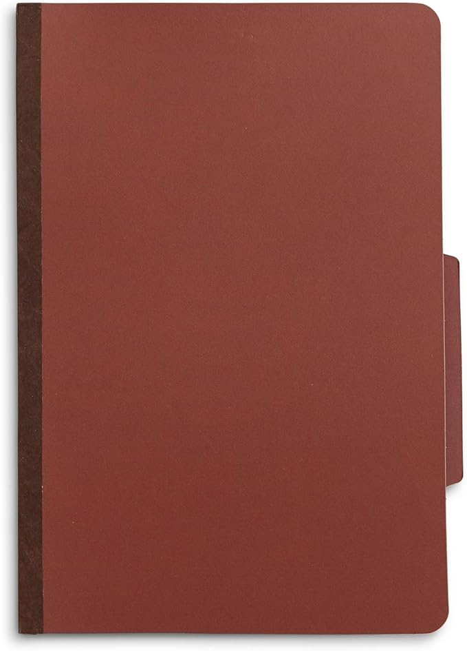 30 Legal Size Classification Folders, 2 Divider 2 Inch Tyvek Expansions, Durable 2 Prongs Designed to Organize Standard Law Client Files, Office Reports, 30 Legal Folders, Red Brick