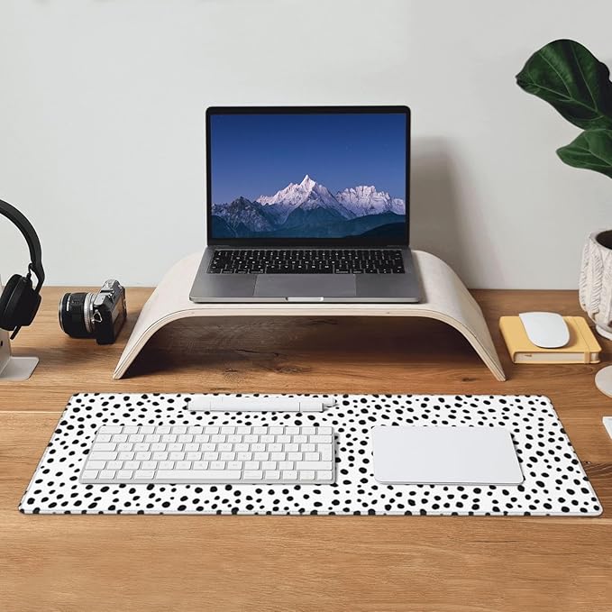 Extended Gaming Mouse Pad, Large Gaming Mouse Waterproof with Stitched Edges, Non-Slip Desktop Pad for Home and Office, Level Up Your 31.5x11.8 Inch… (Speckle Pattern)