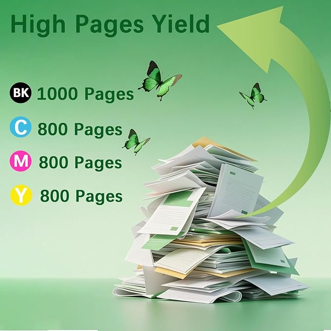 923e 923XL Ink Cartridges Combo Pack Ink Cartridge with Chip Replacement for 923e Ink Cartridges Work for OfficeJet Pro 8138e 8130e 8135e 8139e OfficeJet 8122e 8120 8123 Printers（4 Pack）