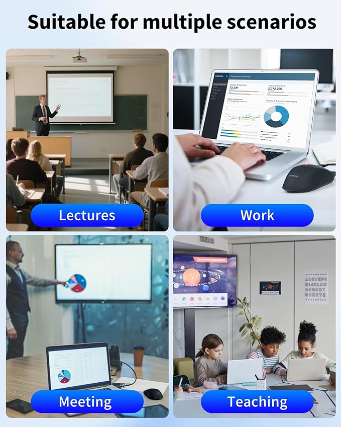 2025 AI Mouse, Bluetooth Wireless Mouse with Voice Input Search, Voice and Word Translation, Form Document Output, Code Generation, AI Writing, AI Drawing, Rechargeable, for Windows, macOS(Black)