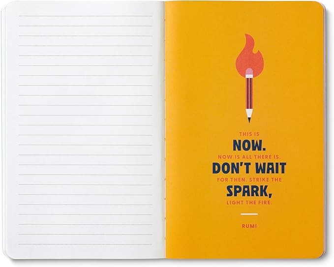 Compendium Softcover Journal – Remember, Ideas Become Things. – A Write Now Journal with 128 Lined Pages, 5″W x 8″H