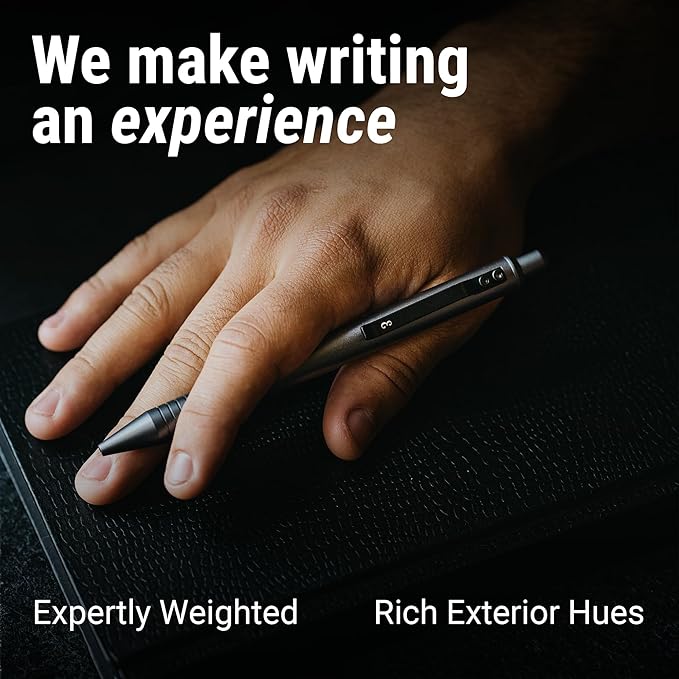 Everyman Grafton Gel Ink Pen Bundle, Crimson | Premium 0.7mm Refillable Metal Pen with Comfortable Grip + 3 Black Refills | Smooth Writing EDC Pen Set for Office, Travel, Gifts & Daily Use