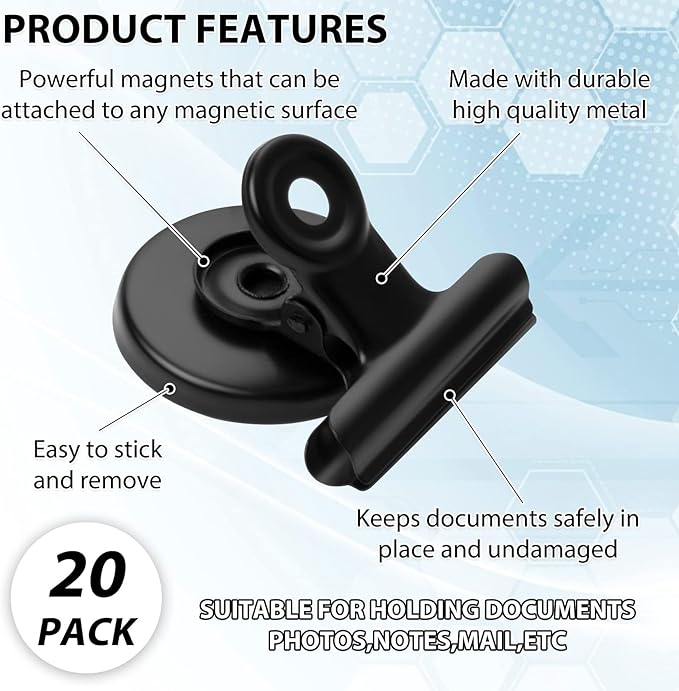 FINDMAG 48 Pack Magnetic Clips for Photo Display, Picture Hanging, Hea ...