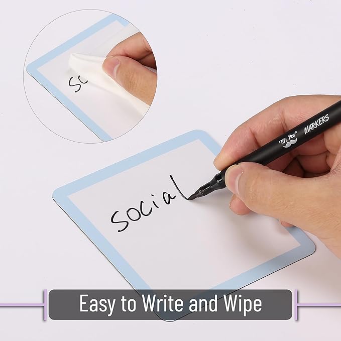 Mr. Pen- Dry Erase Magnets, 4”x4”, 24 Pack, Colorful Dry Erase Magnetic Labels, Magnetic Dry Erase Labels, Magnet Labels, White Board Magnets, Dry Erase Board Magnets, Magnetic Name Tags Reusable