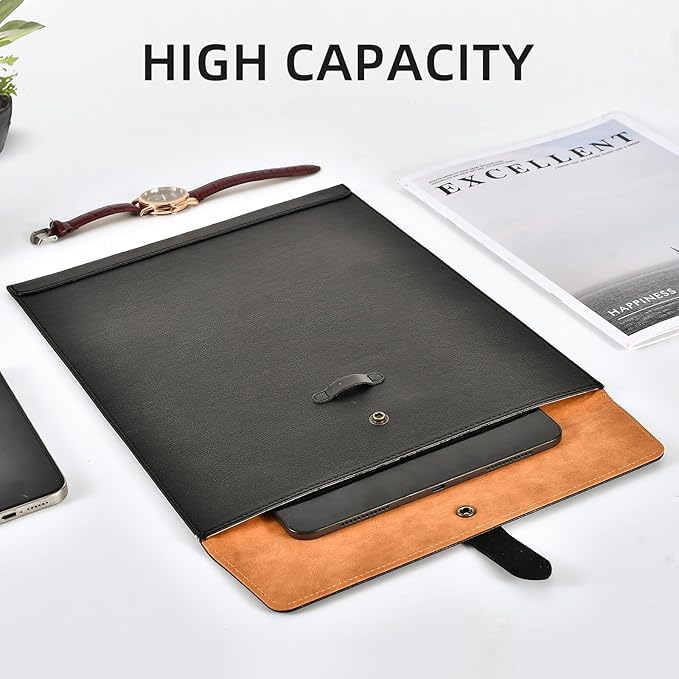 Brown Leather File Folder Letter Size, File Organizer, Important Document Folder, Document Organizer, Laptop Sleeve Notebook Case, Leather Folder Paper Storage, A4 Envelopes Filing Folder 3PCS