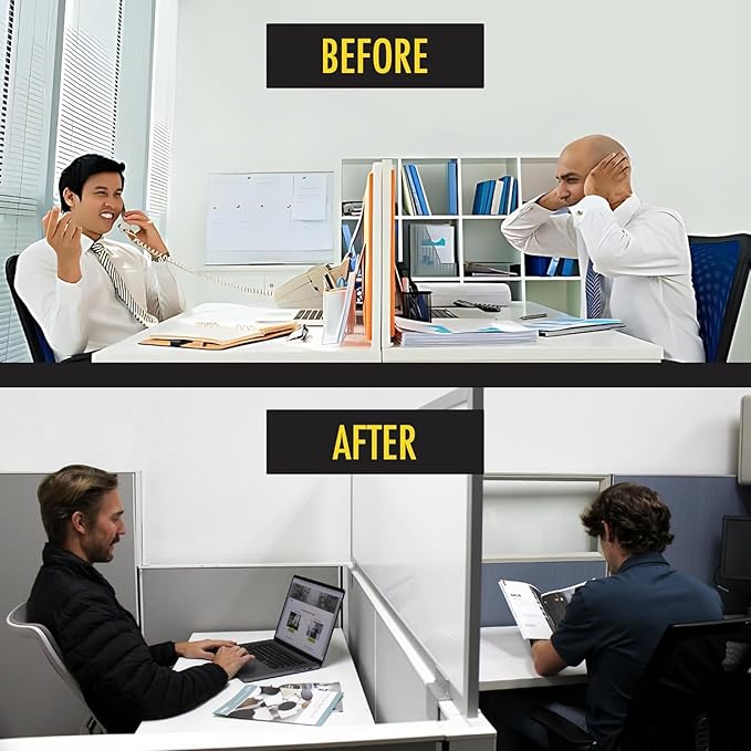 OBEX Privacy Screen & Office Panel Extender for Office Cubicles, Polycarbonate Desk Privacy Panel & Divider for Office Cubicle, 18" x 24", White