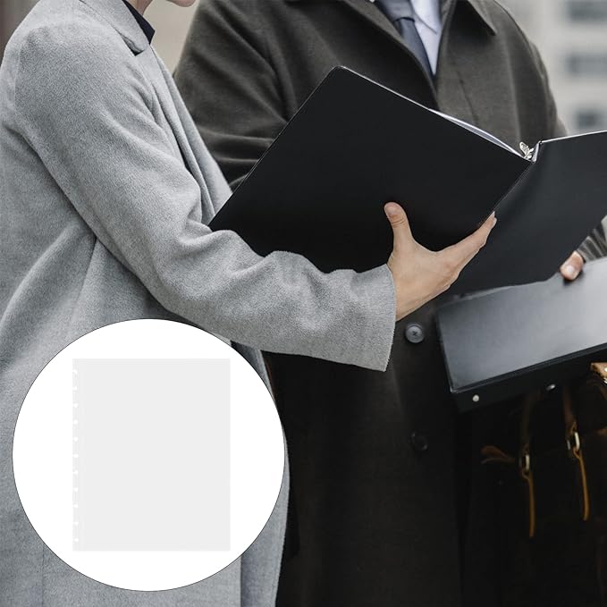 25 Piece Letter Size Sheet Protectors Clear Plastic Page Protectors for Discbound Holds Letter Size Discbound Binding Cover (25)